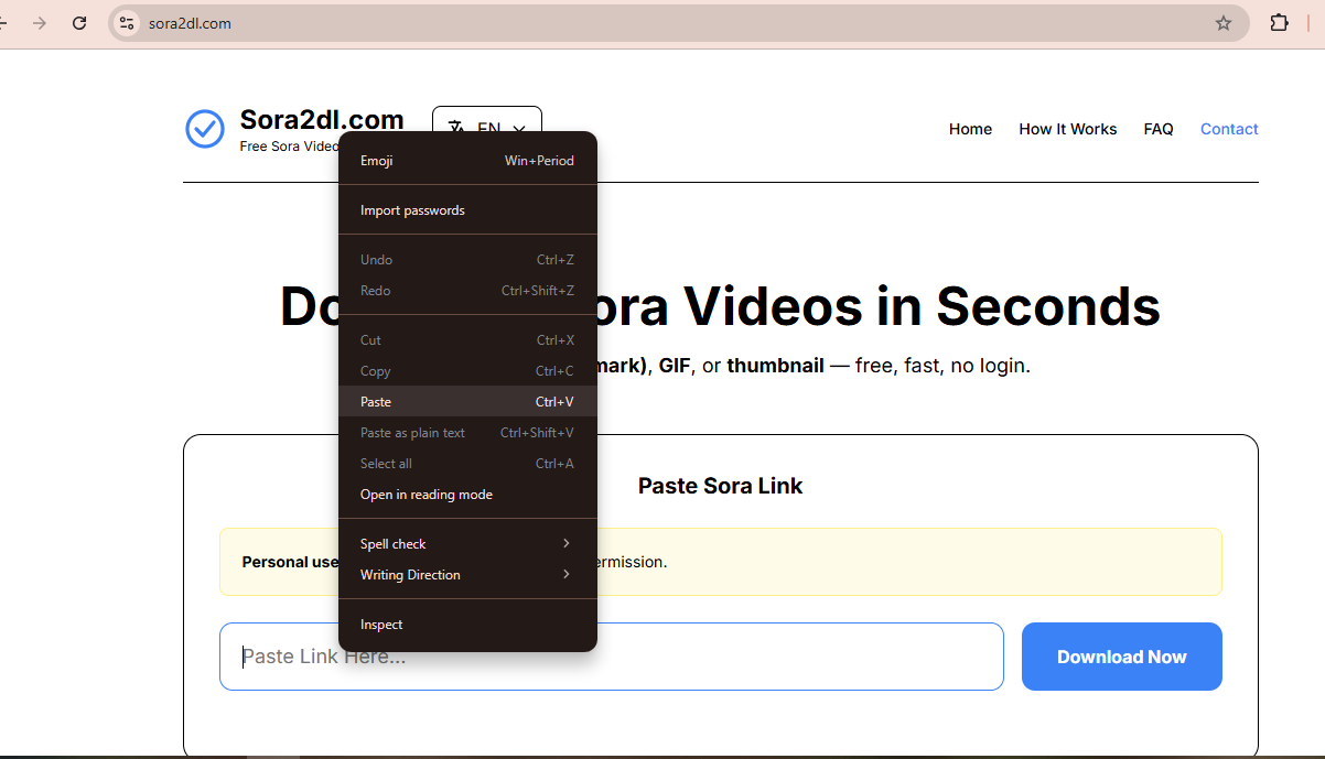 Website screenshot showing the download interface