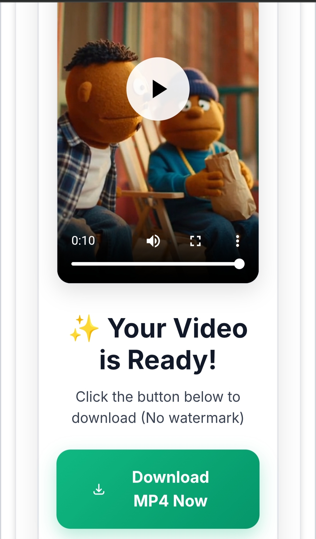 Website screenshot showing the download interface